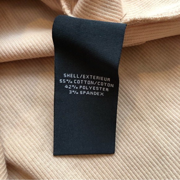 NWT 7 For All Mankind Long Sleeved Beige Ribbed Top - Size S - Picture 6 of 6